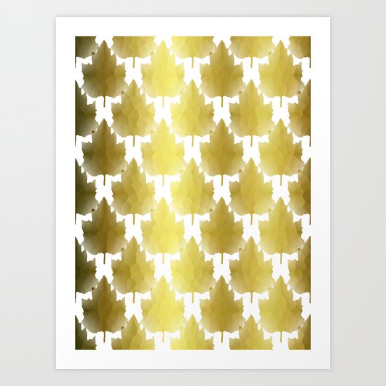 Golden Maple Leaves Art Print