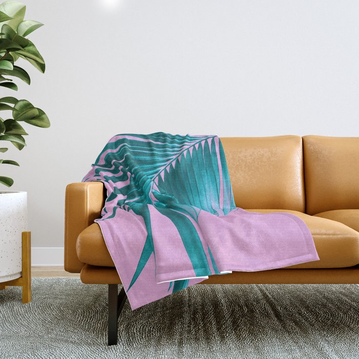 Palm Leaf Dream #3 #tropical #decor #art #society6 Throw Blanket