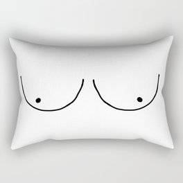 b&w boobs Rectangular Pillow