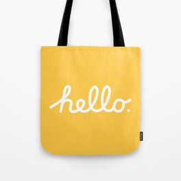 Hello: The Macintosh Office (Yellow) Tote Bag
