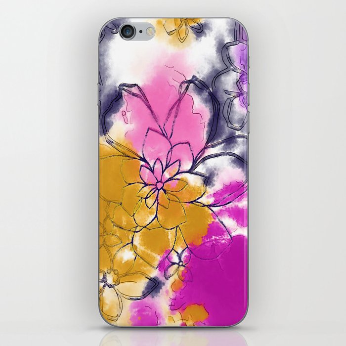 Abstract Flowers - Watercolour Paiting iPhone Skin