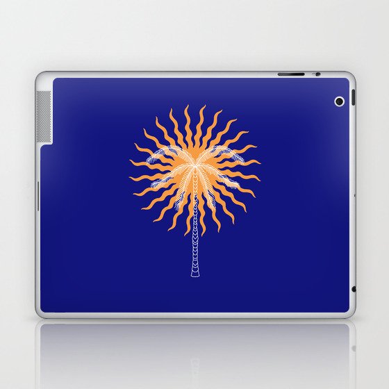 BLUE Palm Tree Laptop & iPad Skin