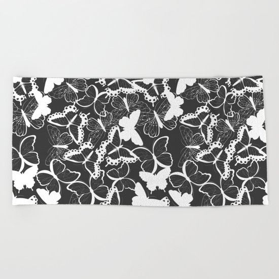 Butterfly pattern 011 Beach Towel
