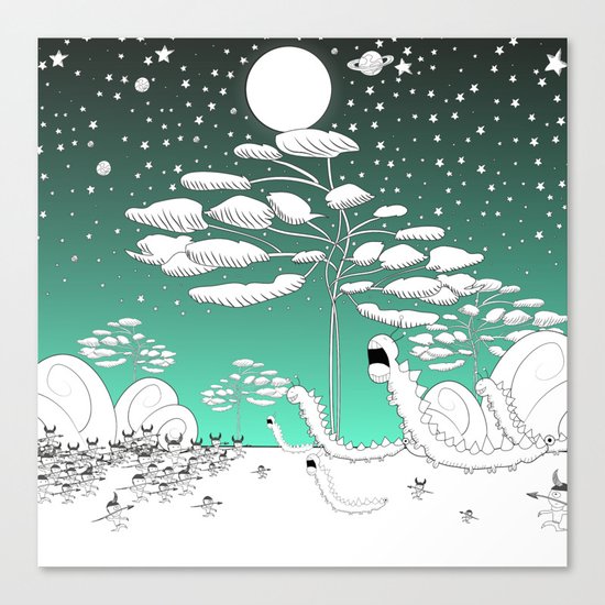 Hunting centipedes Canvas Print