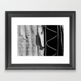 Abstract metal texture - B&W Framed Art Print