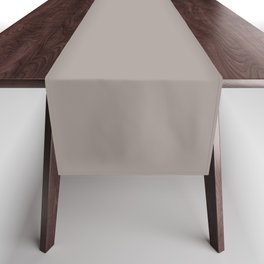 Mid-tone Gray Brown Solid Color Earth-tone Pairs Pantone Atmosphere 16-1406 TCX Table Runner