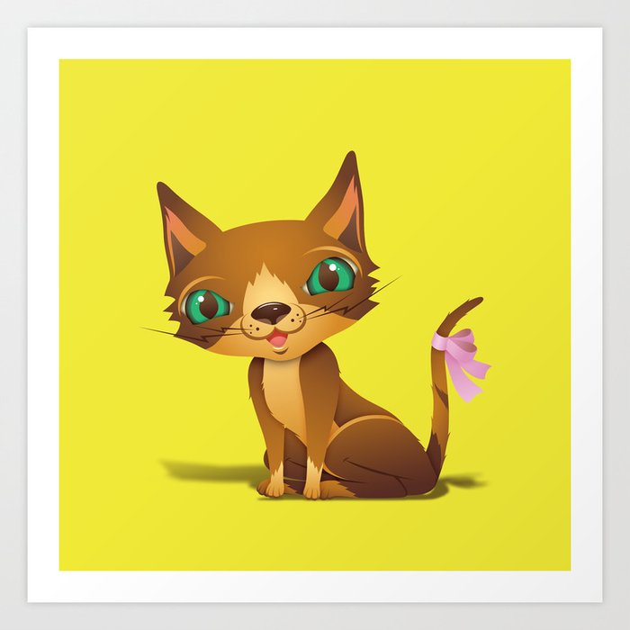 The Great Gold Meow Art Print
