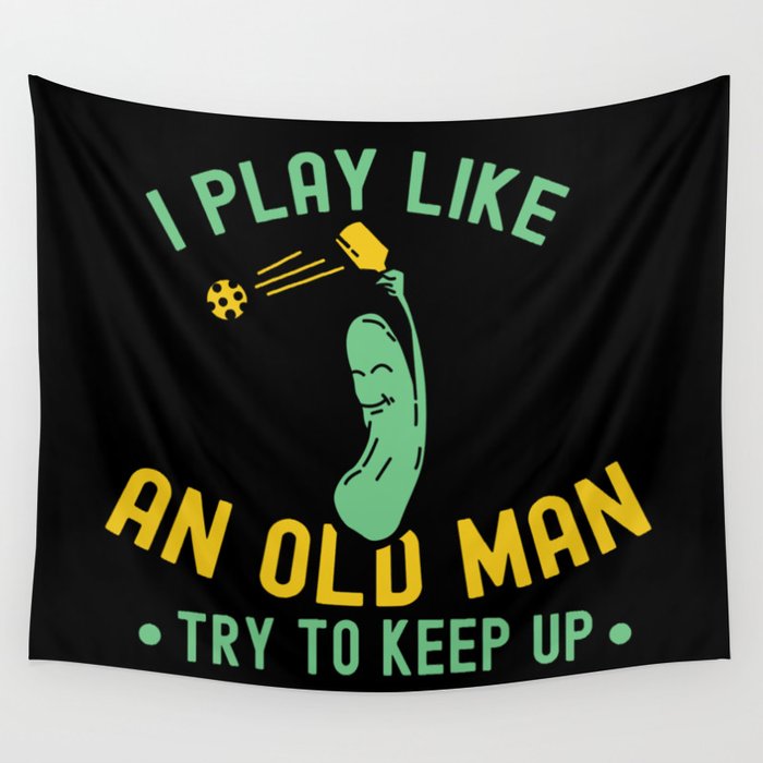 Pickleball Design: Keep Calm And Pickle On I Badminton Tennis Wall Tapestry