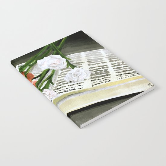 Flowers on Bible Painting Notebook