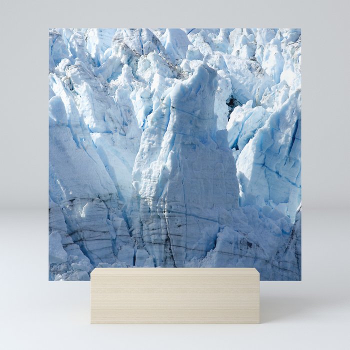 Alaska's Glacier Bay With Massive Blue Ice 'Mountains' Mini Art Print