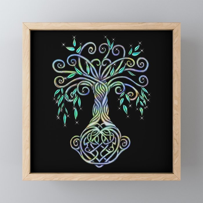 Celtic Tree of Life Multi Colored Framed Mini Art Print