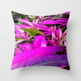 Purple Cannabis Series 2 Throw Pillow