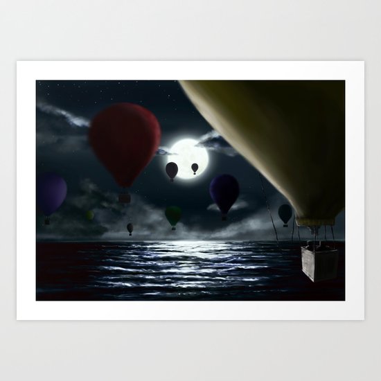 Crossing the ocean. Art Print