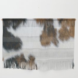 Hygge Rust Cowhide in Tan + White  Wall Hanging