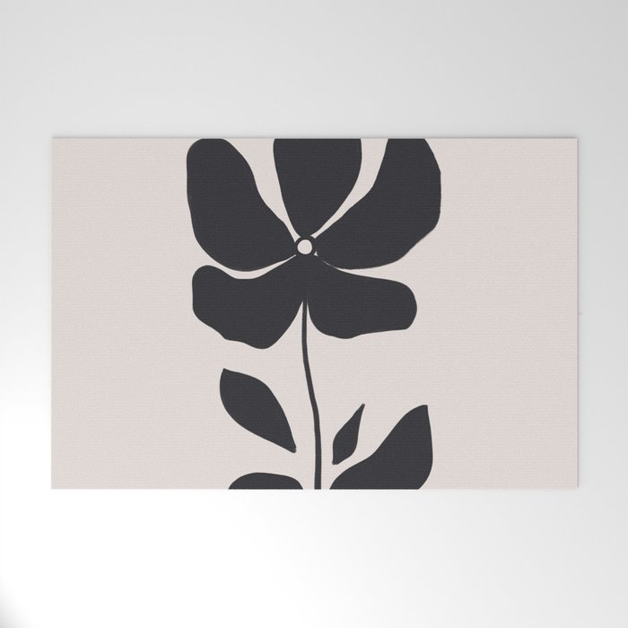 Flower in Scandinavian Minimalism Style Welcome Mat