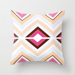 Mod stripes in raspberry Throw Pillow
