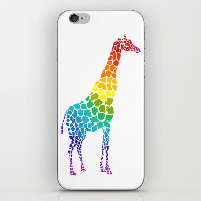 rainbow giraffe iPhone Skin