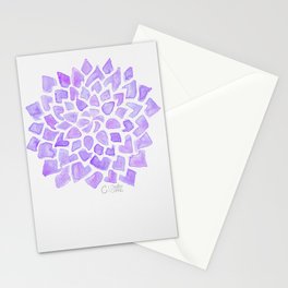 Dahlia Burst Purple Stationery Card