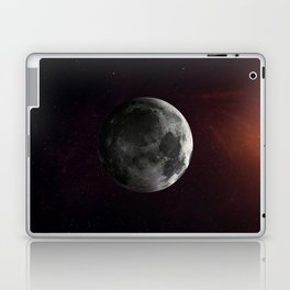 Moon Earth satellite. Poster background illustration. Laptop Skin