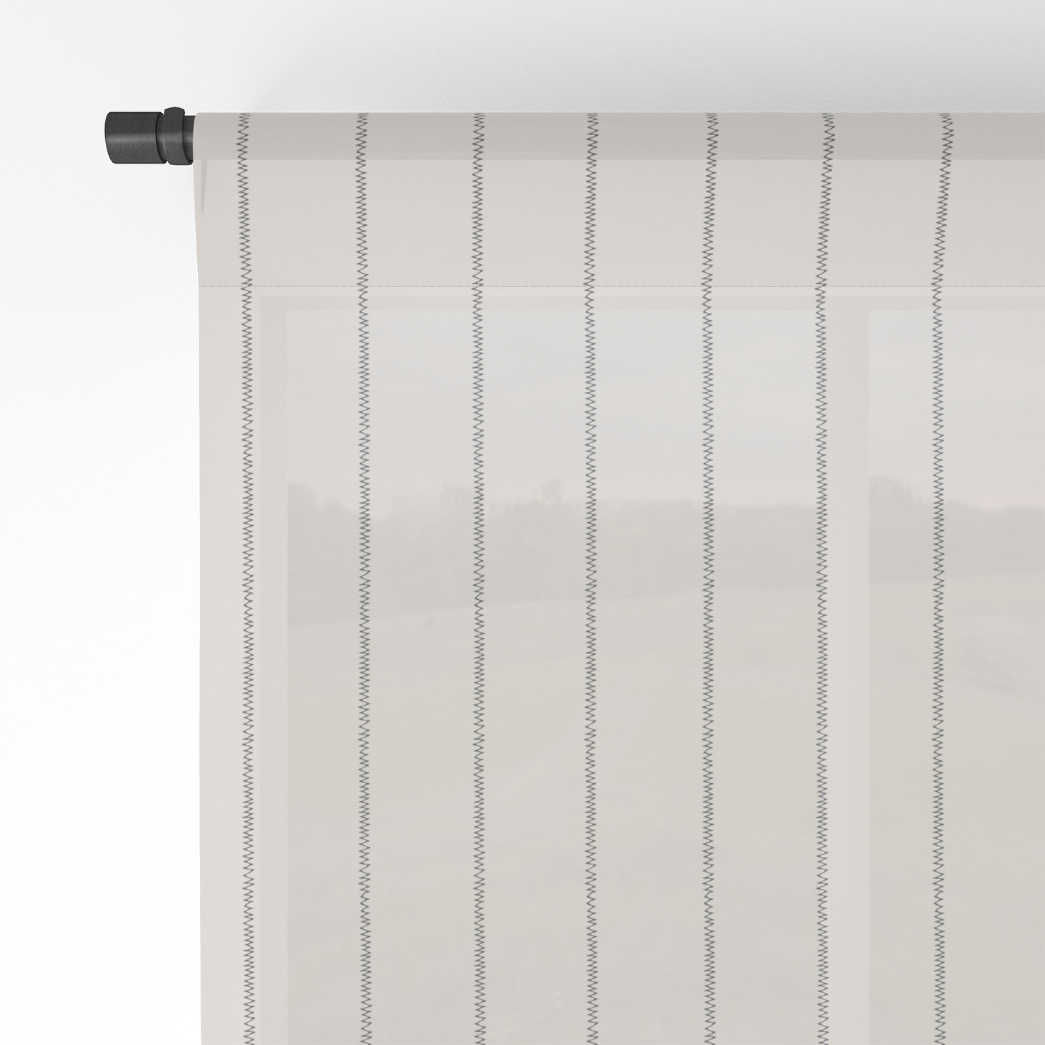 French Cream Linen Stripe Sheer Curtain By Wellingtonboot Society6