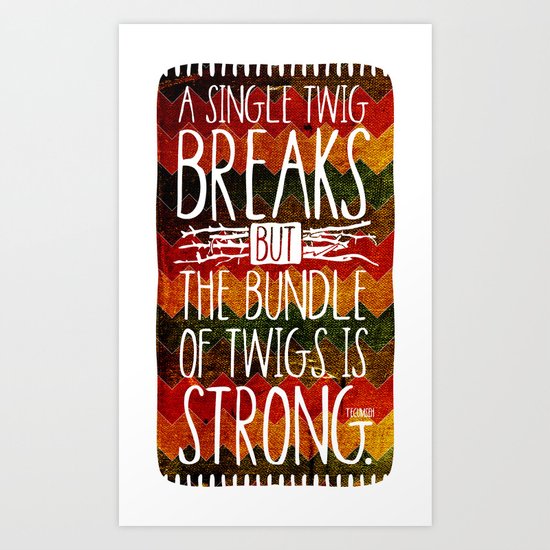 Tecumseh Quote Art Print