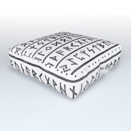 Runic Alphabet Outdoor Floor Cushion