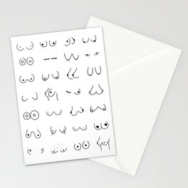 Boobs Art Stationery Cards