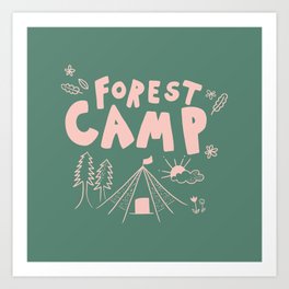 Forest Camp Art Print