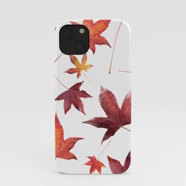 Dead Leaves over White iPhone Case