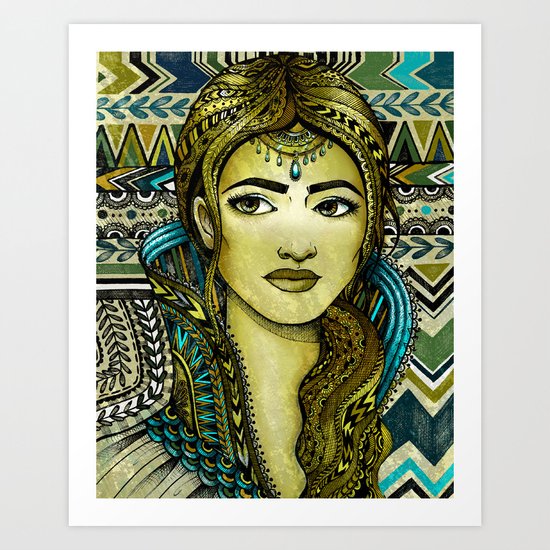 Golden Girl Art Print