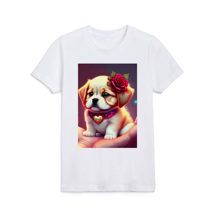 Valentine Puppy Kids T Shirt