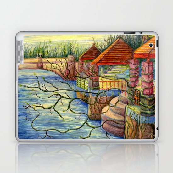 Pulling You In - Colored Pencil Drawing Laptop & iPad Skin