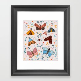 Butterfly Garden Framed Art Print