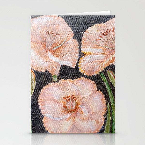 Deco Lilies Painting Stationery Cards