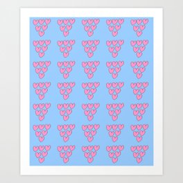 heart and blue 3 -love,romantism,romantic,cute,beauty,tender, tenderness Art Print