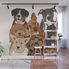 Dog Lover Dog Portrait  Wall Mural
