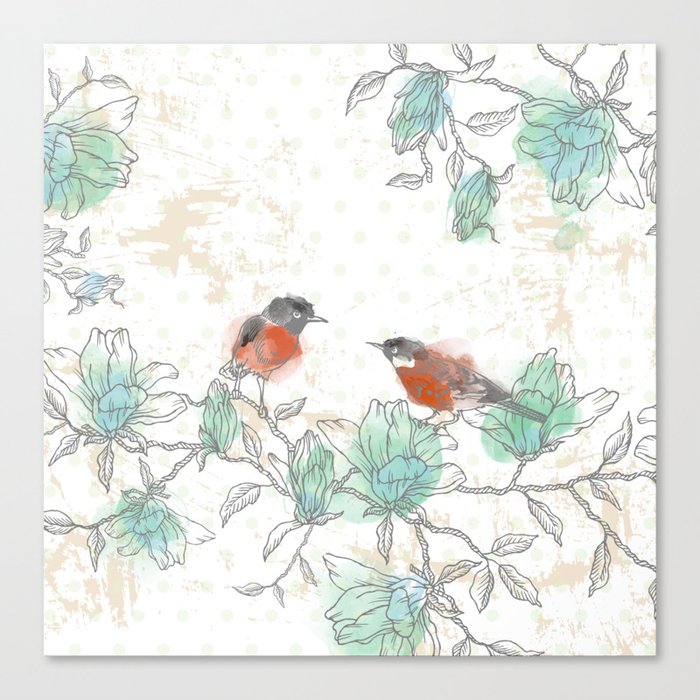 Lovely Birds Canvas Print