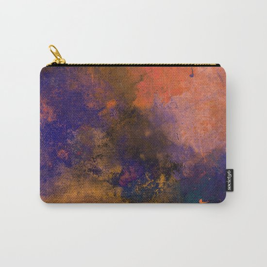 Inner Peace - Orange, red, blue, pastel, textured painting Carry-All Pouch