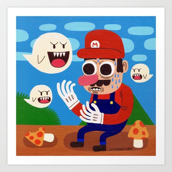 Tripping in the Mushroom Kingdom Art Print