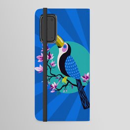Tropical Toucan – Turquoise & Blue Android Wallet Case