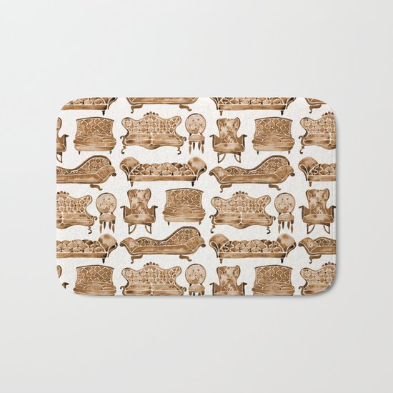 Victorian Lounge – Sepia Palette Bath Mat