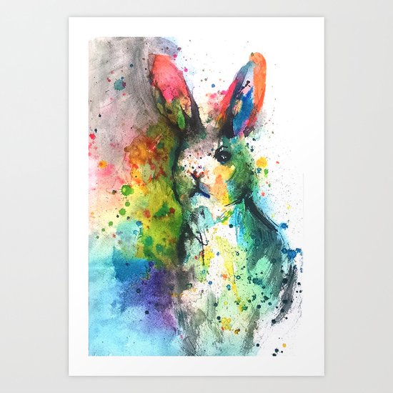 Bunny Splash Art Print