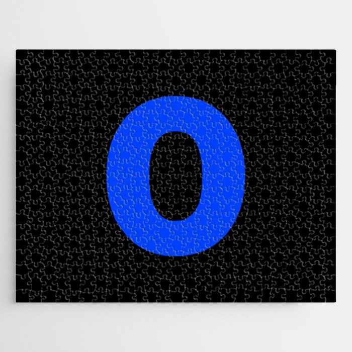 letter O (Blue & Black) Jigsaw Puzzle