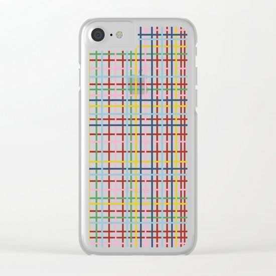 Rainbow Weave Clear iPhone Case