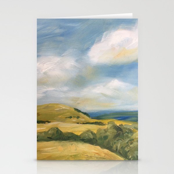 Original Abstract Landscape Painting Number 8 Stationery Cards By