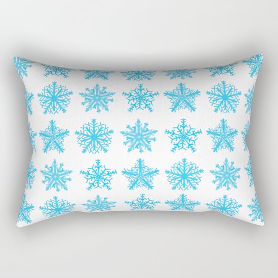 Sky Blue Star Pattern Rectangular Pillow