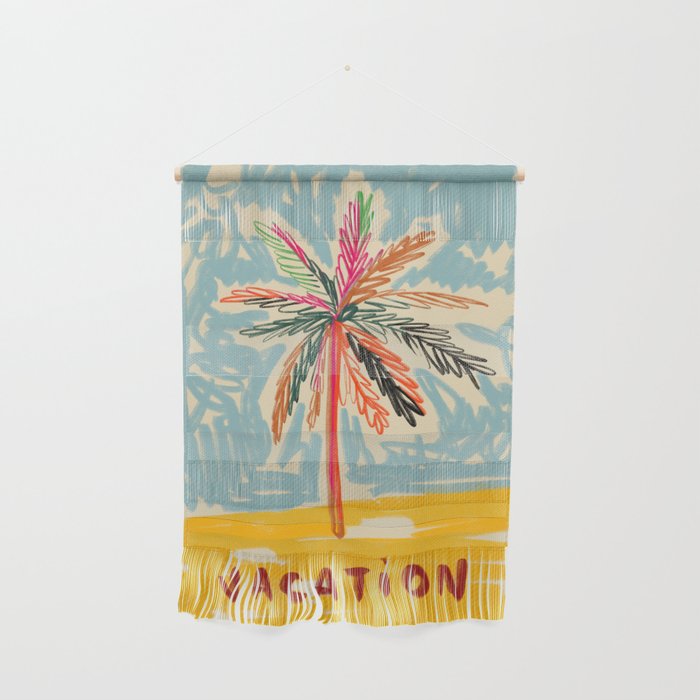 VACATION PALM TREE Wall Hanging