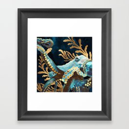 Indigo Octopus Framed Art Print