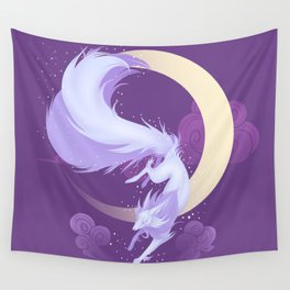 Crescent Kitsune Wall Tapestry