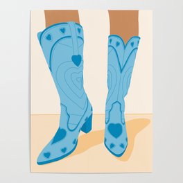 blue cowgirl Poster